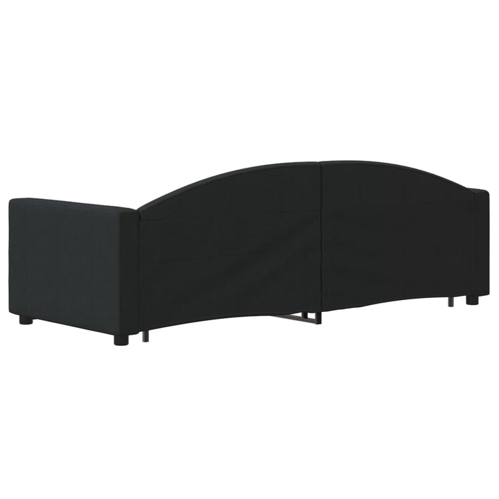 daybed med udtræk 80x200 cm stof sort