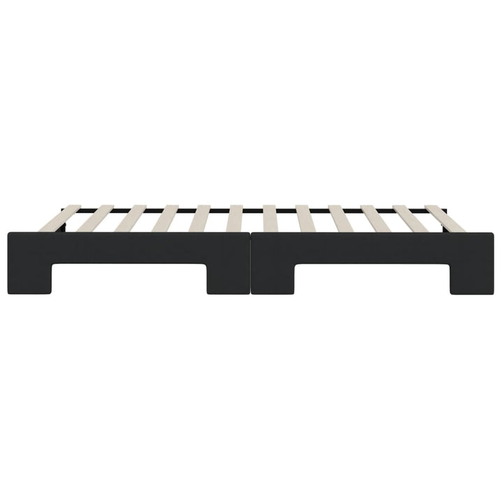 daybed med udtræk 80x200 cm stof sort