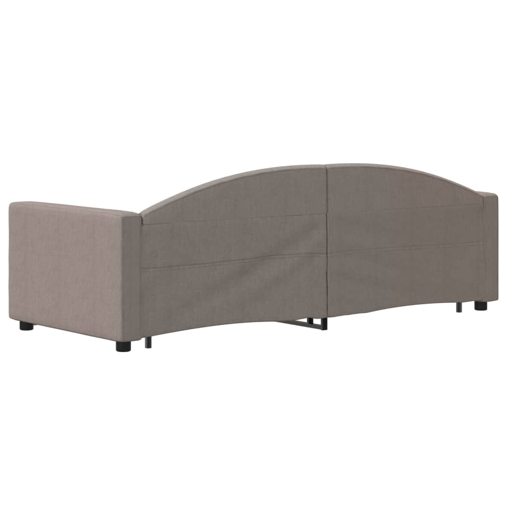 daybed med udtræk 80x200 cm stof gråbrun