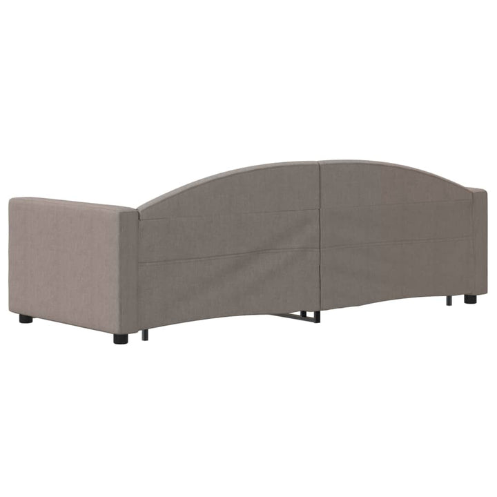 daybed med udtræk 80x200 cm stof gråbrun