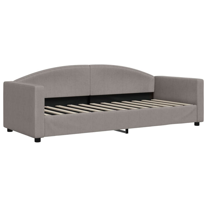 daybed med udtræk 80x200 cm stof gråbrun