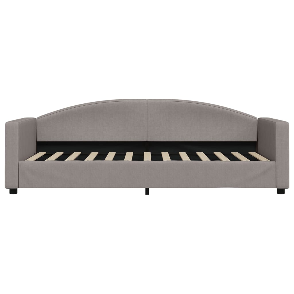daybed med udtræk 80x200 cm stof gråbrun