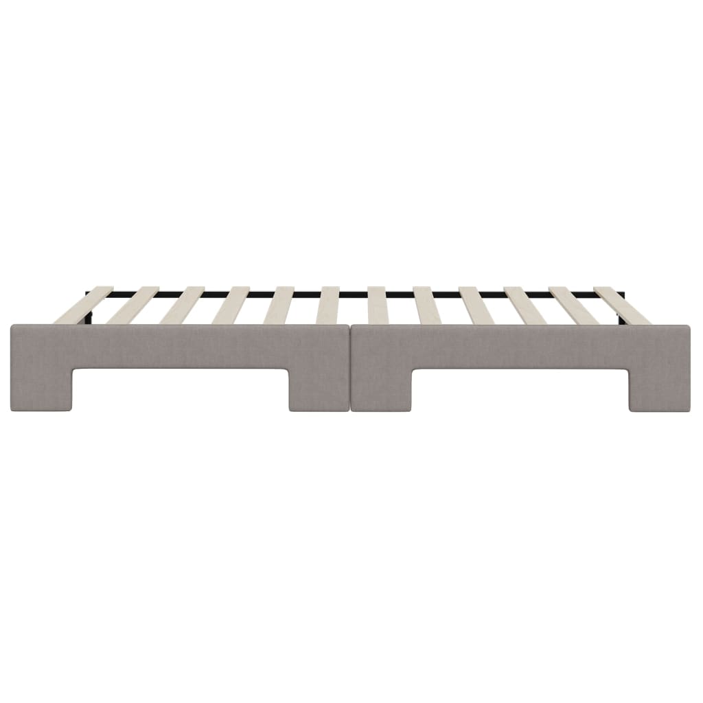 daybed med udtræk 80x200 cm stof gråbrun