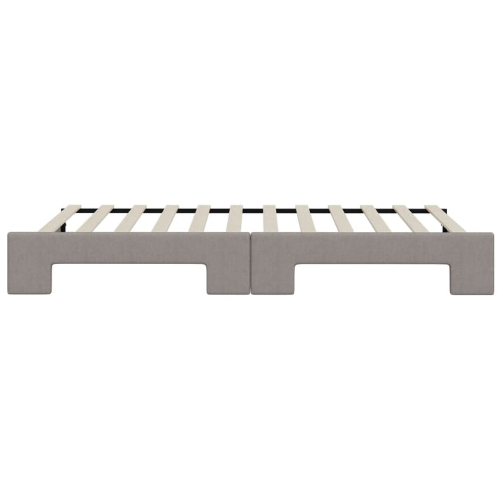 daybed med udtræk 80x200 cm stof gråbrun