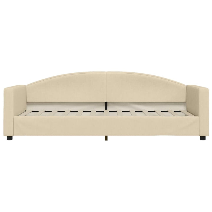daybed med udtræk 80x200 cm stof cremefarvet