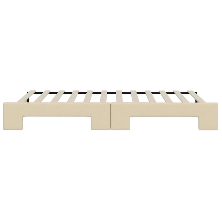 daybed med udtræk 80x200 cm stof cremefarvet