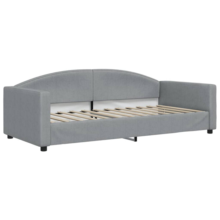 daybed med udtræk 90x200 cm stof lysegrå
