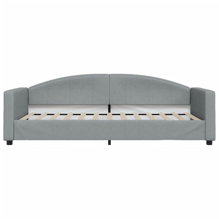 daybed med udtræk 90x200 cm stof lysegrå