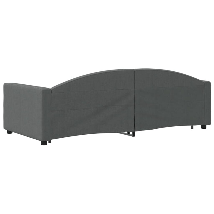 daybed med udtræk 90x200 cm stof mørkegrå