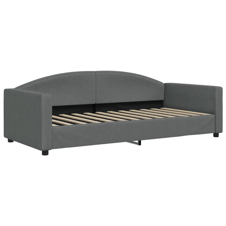 daybed med udtræk 90x200 cm stof mørkegrå