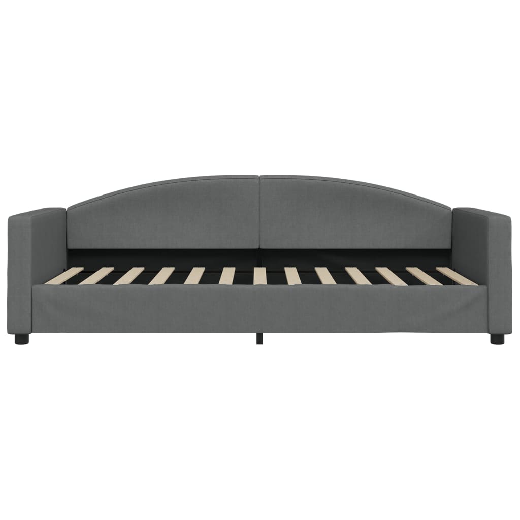 daybed med udtræk 90x200 cm stof mørkegrå