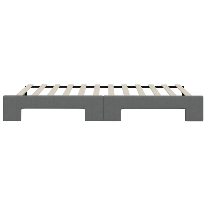 daybed med udtræk 90x200 cm stof mørkegrå