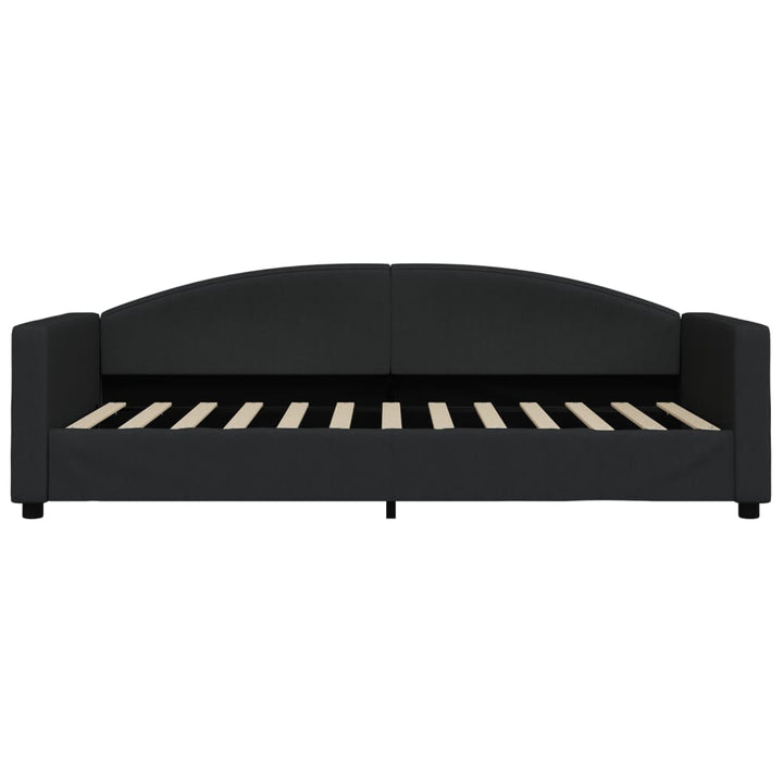 daybed med udtræk 90x200 cm stof sort