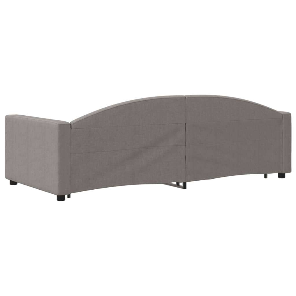 daybed med udtræk 90x200 cm stof gråbrun