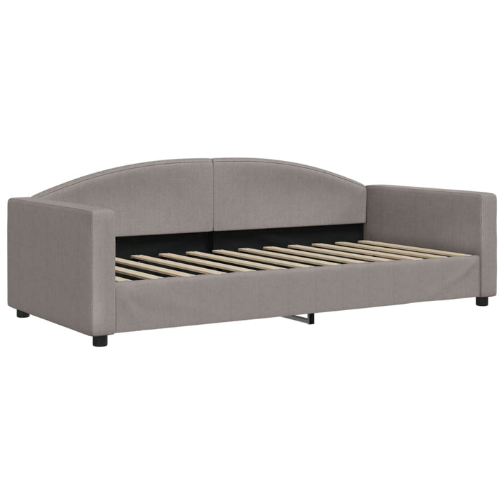 daybed med udtræk 90x200 cm stof gråbrun