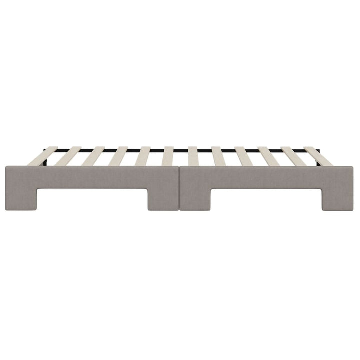 daybed med udtræk 90x200 cm stof gråbrun