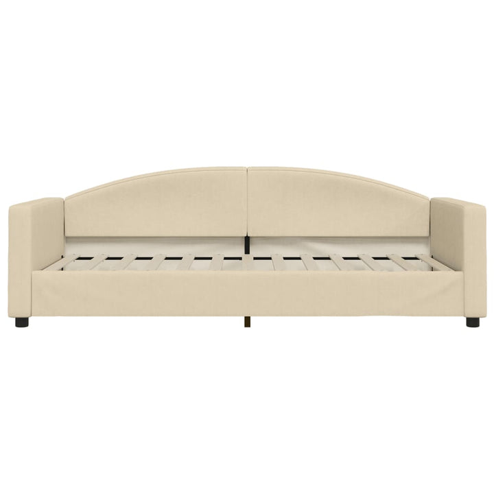 daybed med udtræk 90x200 cm stof cremefarvet
