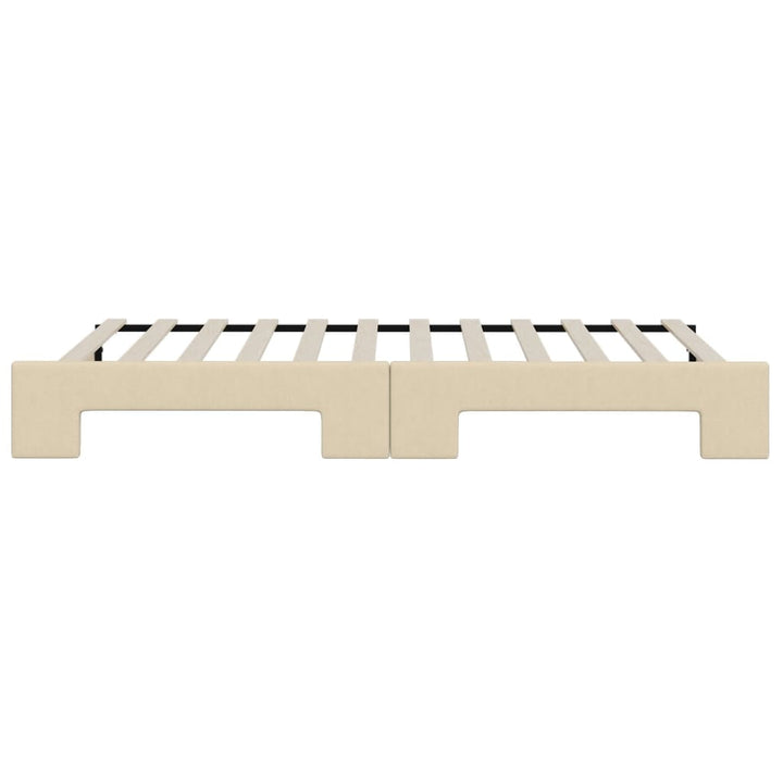 daybed med udtræk 90x200 cm stof cremefarvet