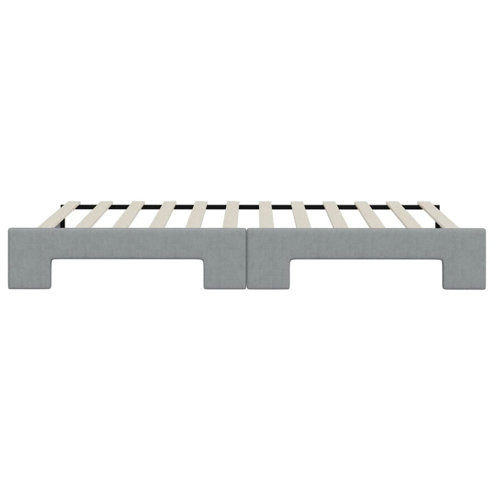 daybed med udtræk 100x200 cm stof lysegrå