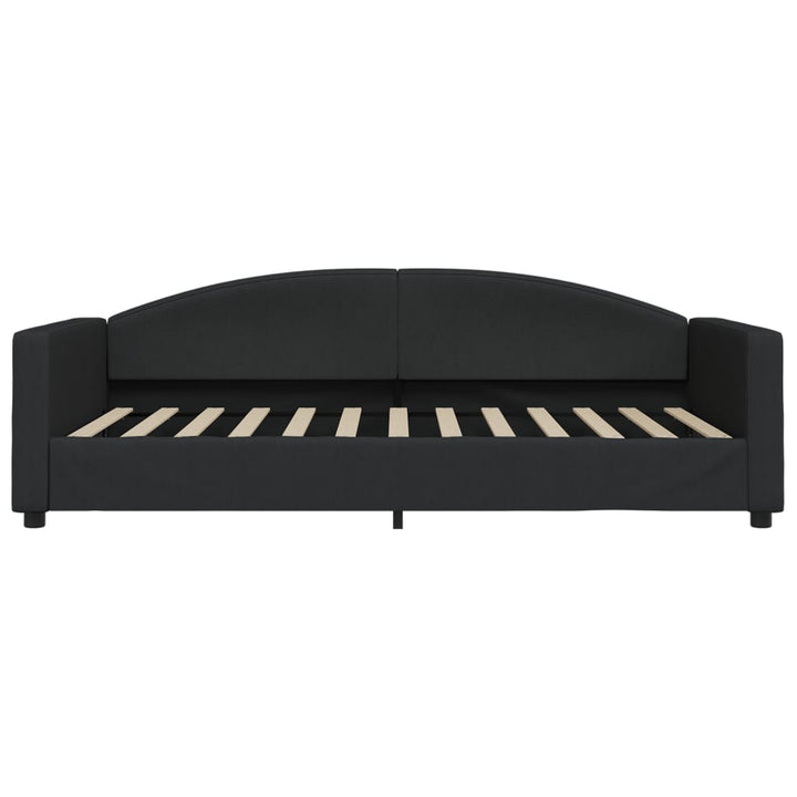 daybed med udtræk 100x200 cm stof sort
