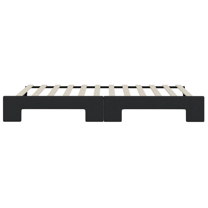 daybed med udtræk 100x200 cm stof sort