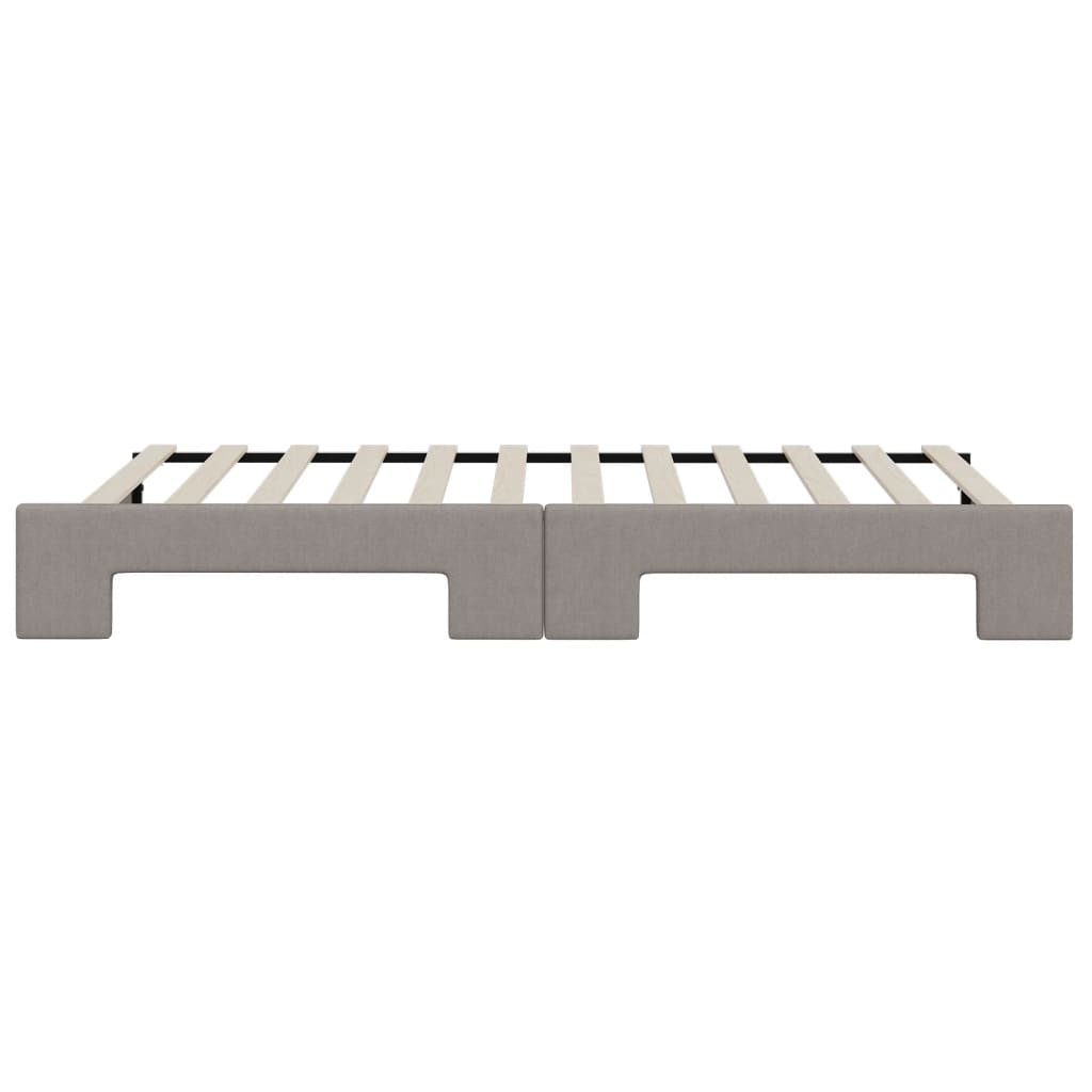 daybed med udtræk 100x200 cm stof gråbrun
