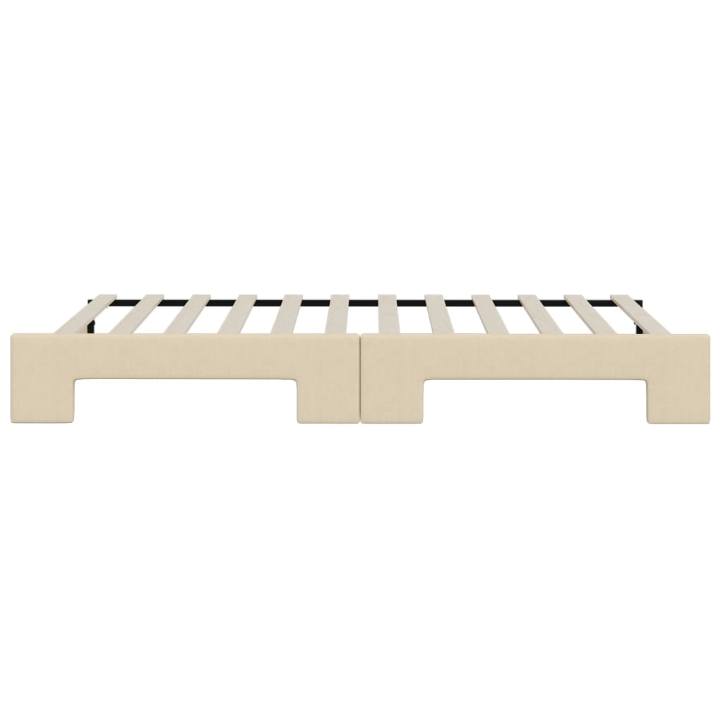daybed med udtræk 100x200 cm stof cremefarvet