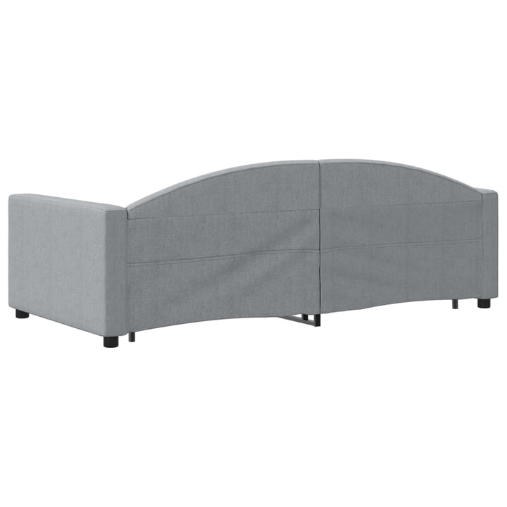 daybed med udtræk 90x190 cm stof lysegrå