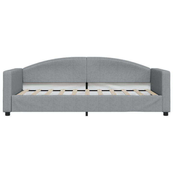 daybed med udtræk 90x190 cm stof lysegrå