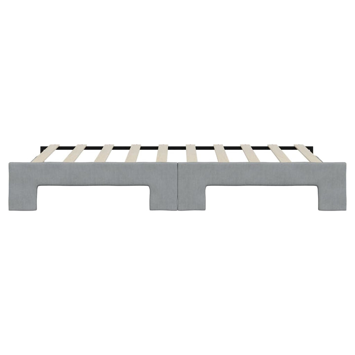 daybed med udtræk 90x190 cm stof lysegrå