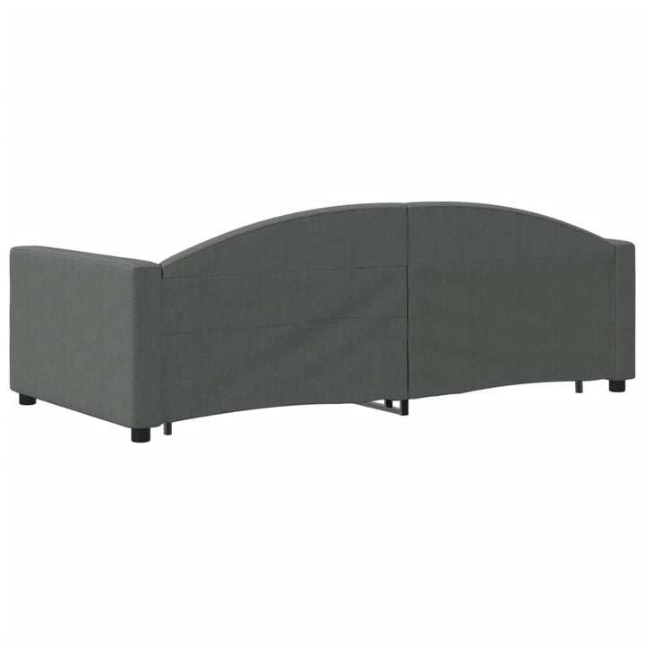 daybed med udtræk 90x190 cm stof mørkegrå