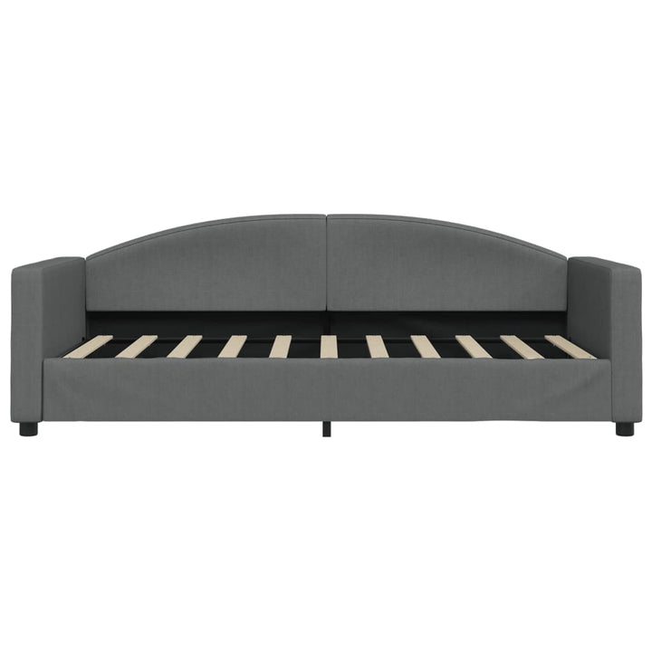 daybed med udtræk 90x190 cm stof mørkegrå