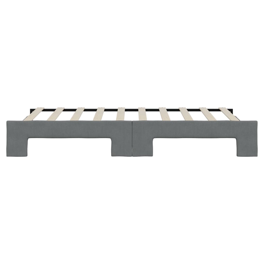 daybed med udtræk 90x190 cm stof mørkegrå