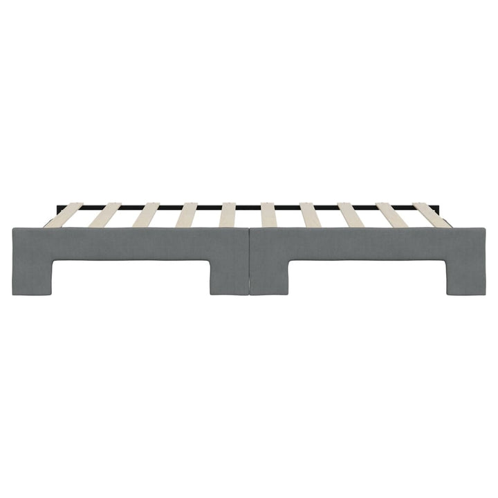 daybed med udtræk 90x190 cm stof mørkegrå