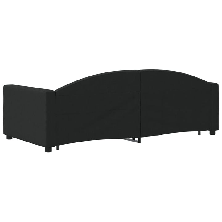 daybed med udtræk 90x190 cm stof sort