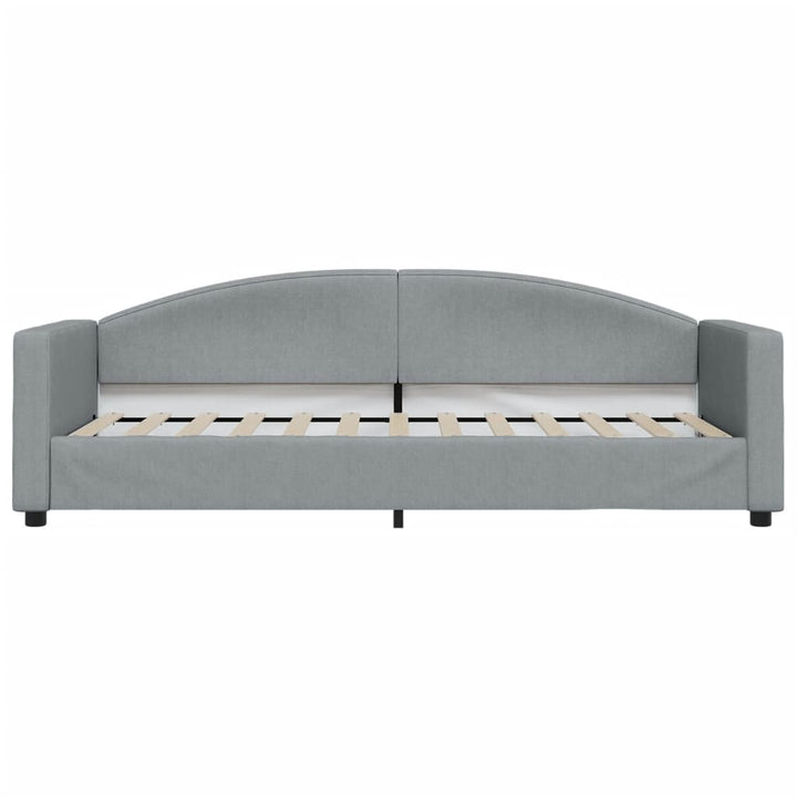 daybed med udtræk og skuffer 80x200 cm stof lysegrå