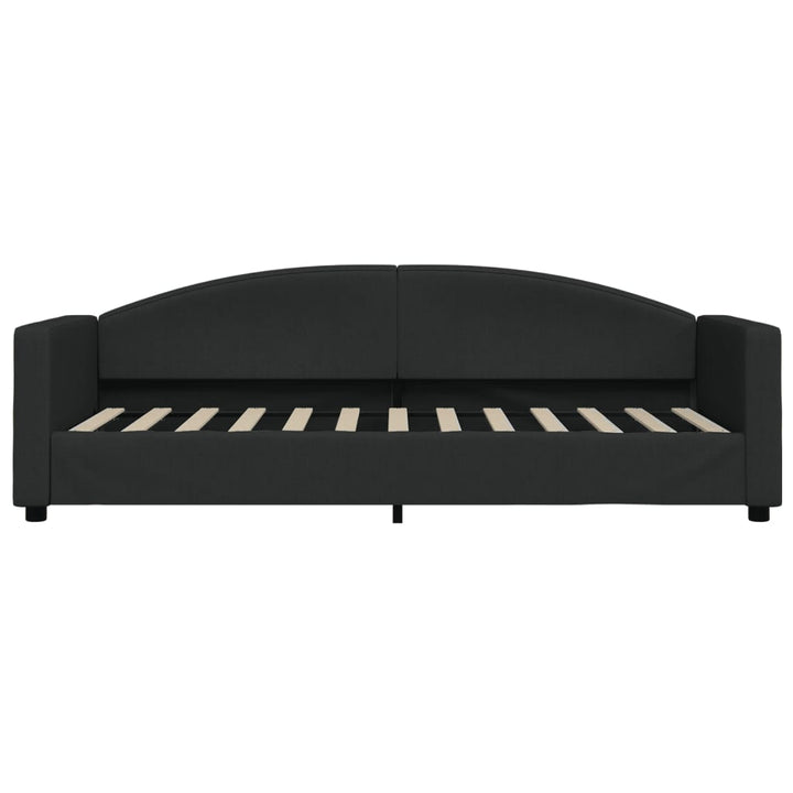 daybed med udtræk og skuffer 80x200 cm stof sort