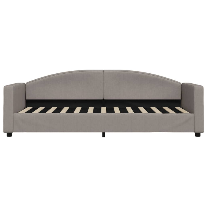 daybed med udtræk og skuffer 80x200 cm stof gråbrun