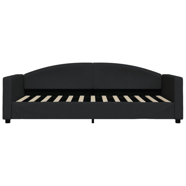 daybed med udtræk og skuffer 80x200 cm stof sort