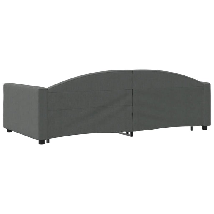 daybed med udtræk og skuffer 100x200 cm stof mørkegrå