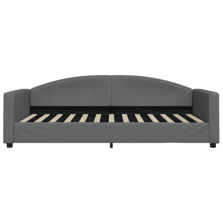 daybed med udtræk og skuffer 100x200 cm stof mørkegrå
