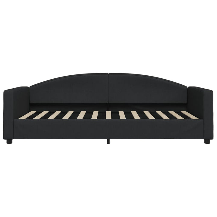 daybed med udtræk og skuffer 100x200 cm stof sort