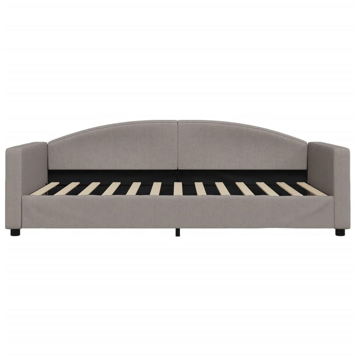 daybed med udtræk og skuffer 100x200 cm stof gråbrun