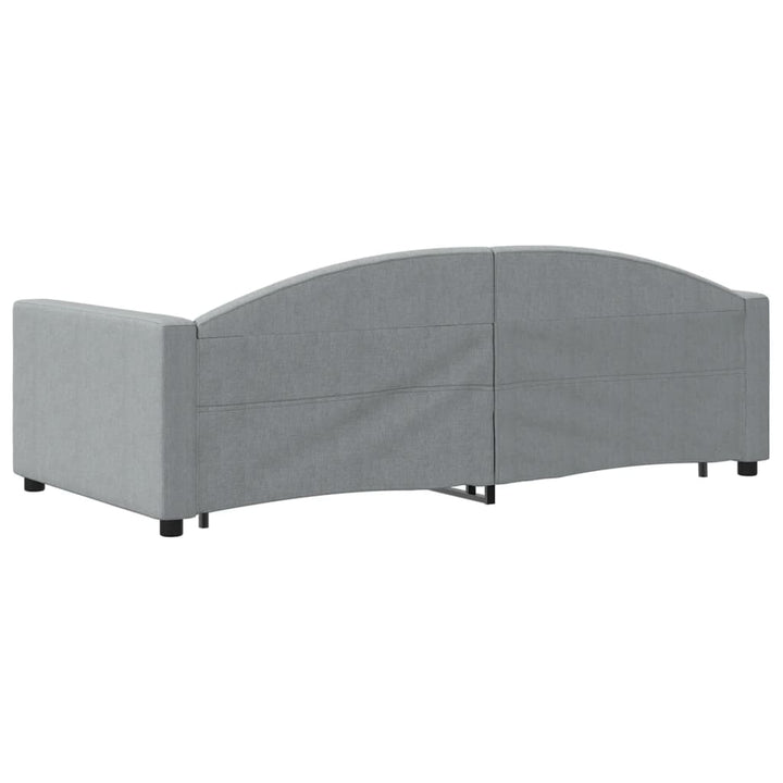 daybed med udtræk og skuffer 100x190 cm stof lysegrå