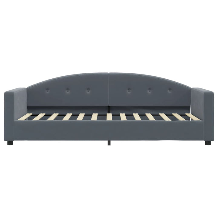 daybed med madras 80x200 cm velour mørkegrå