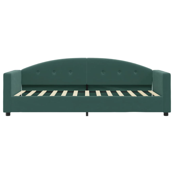 daybed med madras 80x200 cm velour mørkegrøn