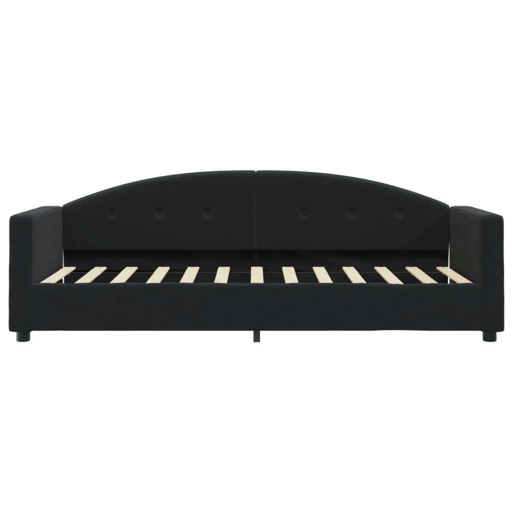 daybed med madras 80x200 cm velour sort