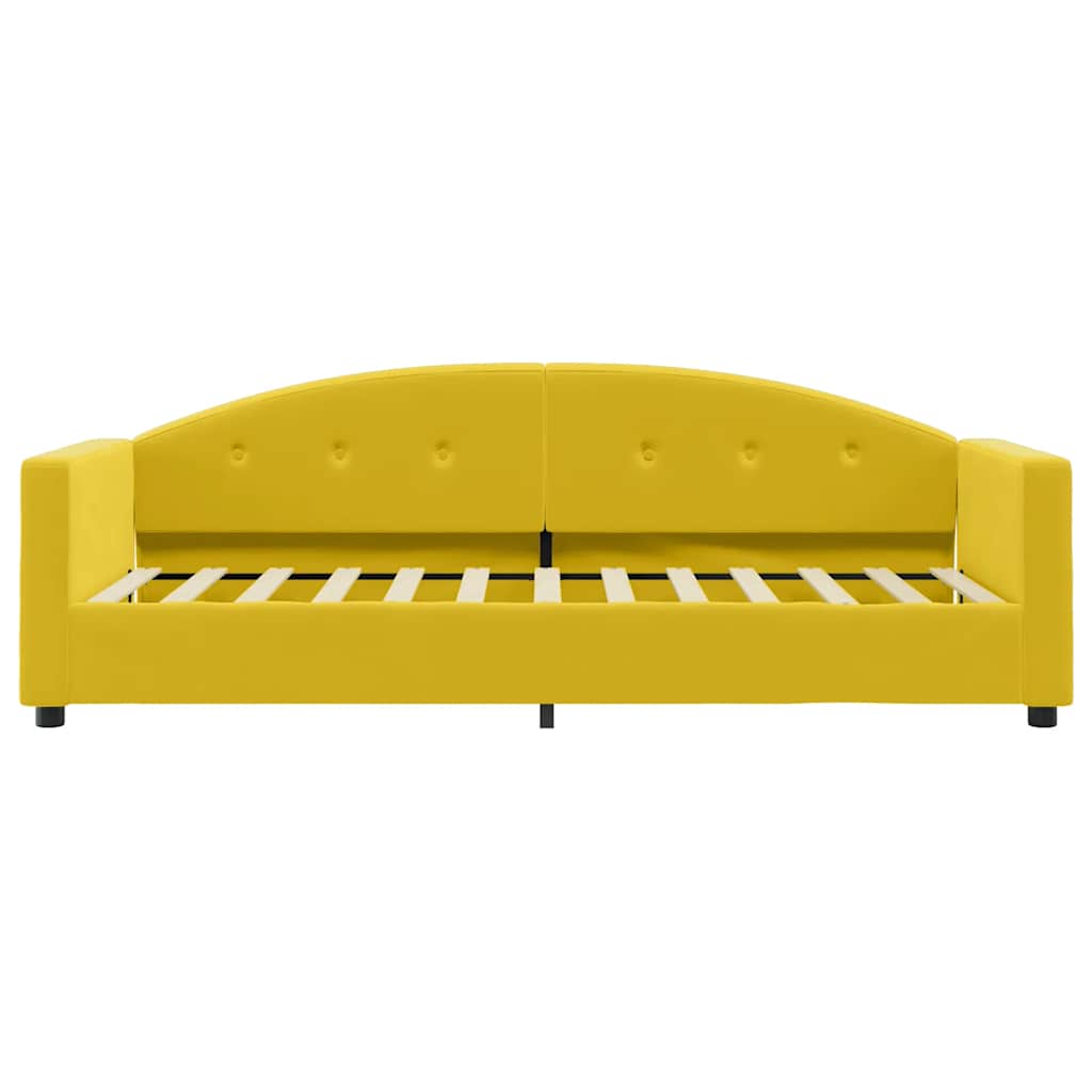 daybed med madras 80x200 cm velour gul