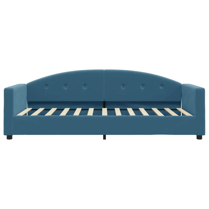 daybed med madras 90x200 cm velour blå