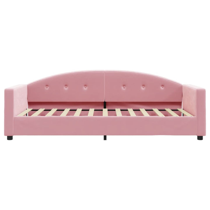 daybed med madras 90x200 cm velour pink